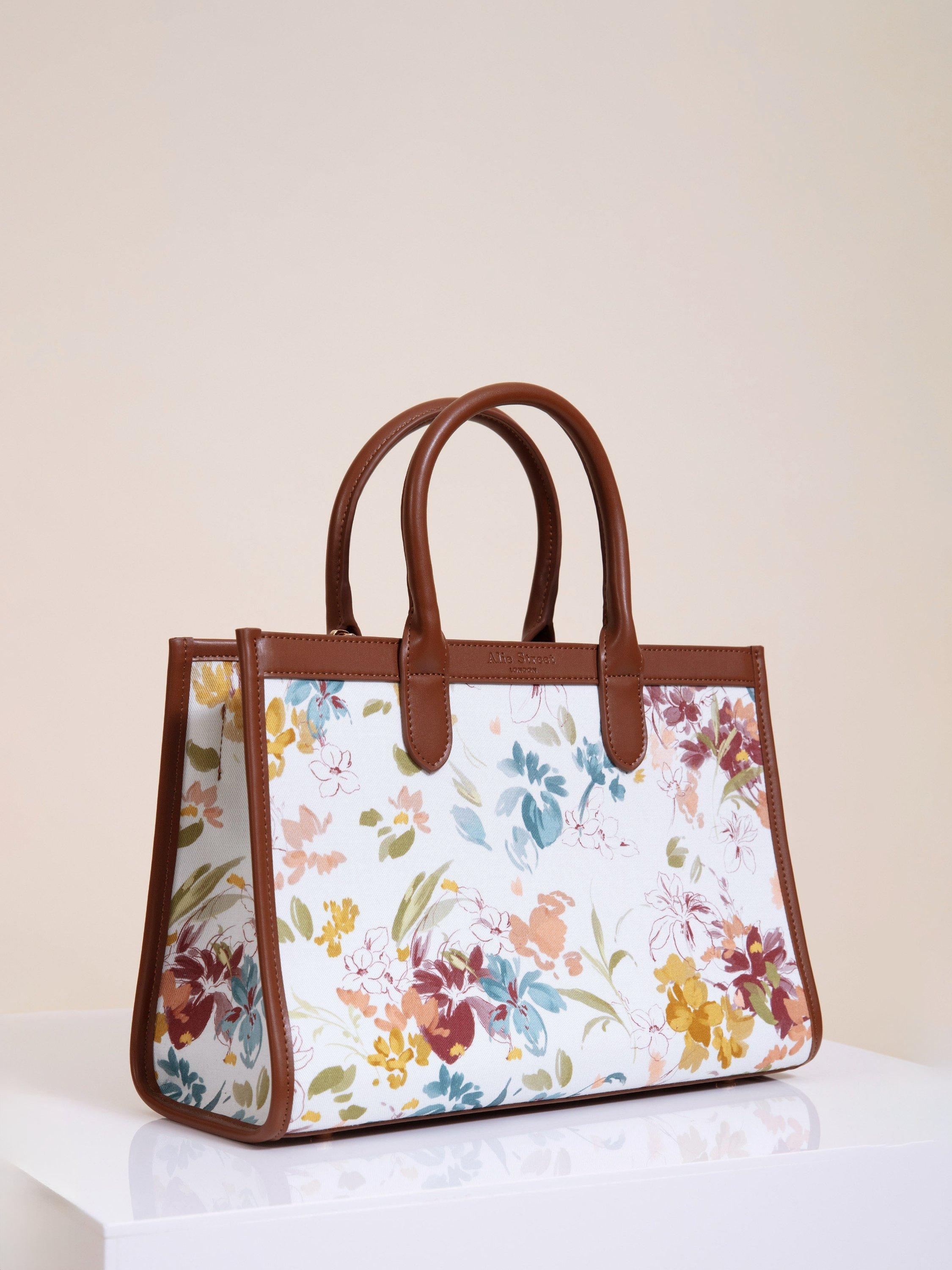Product image 5 of 8, which shows Alie Street Ashbourne Vintage Floral Print Handbag, Multi