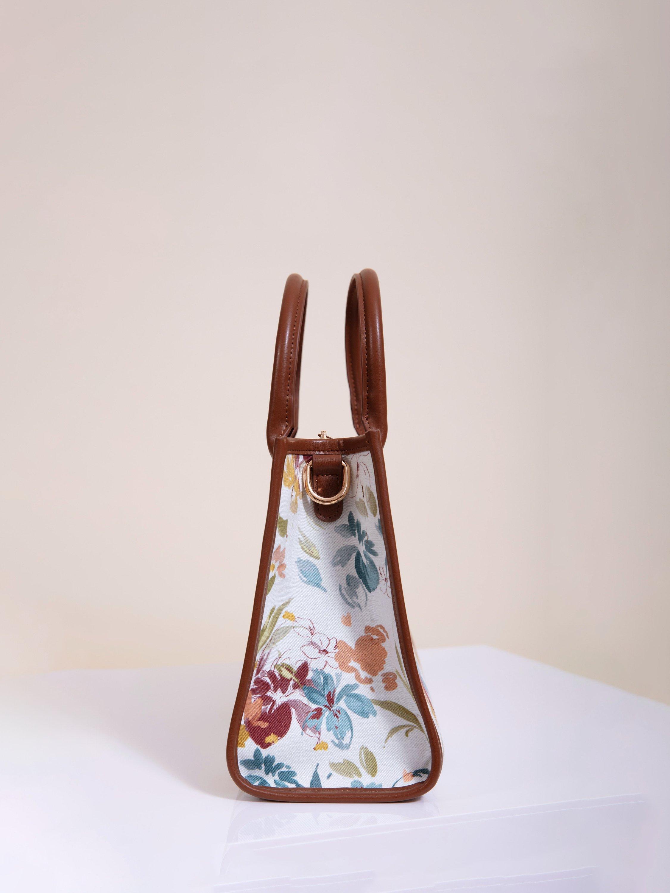 Product image 6 of 8, which shows Alie Street Ashbourne Vintage Floral Print Handbag, Multi