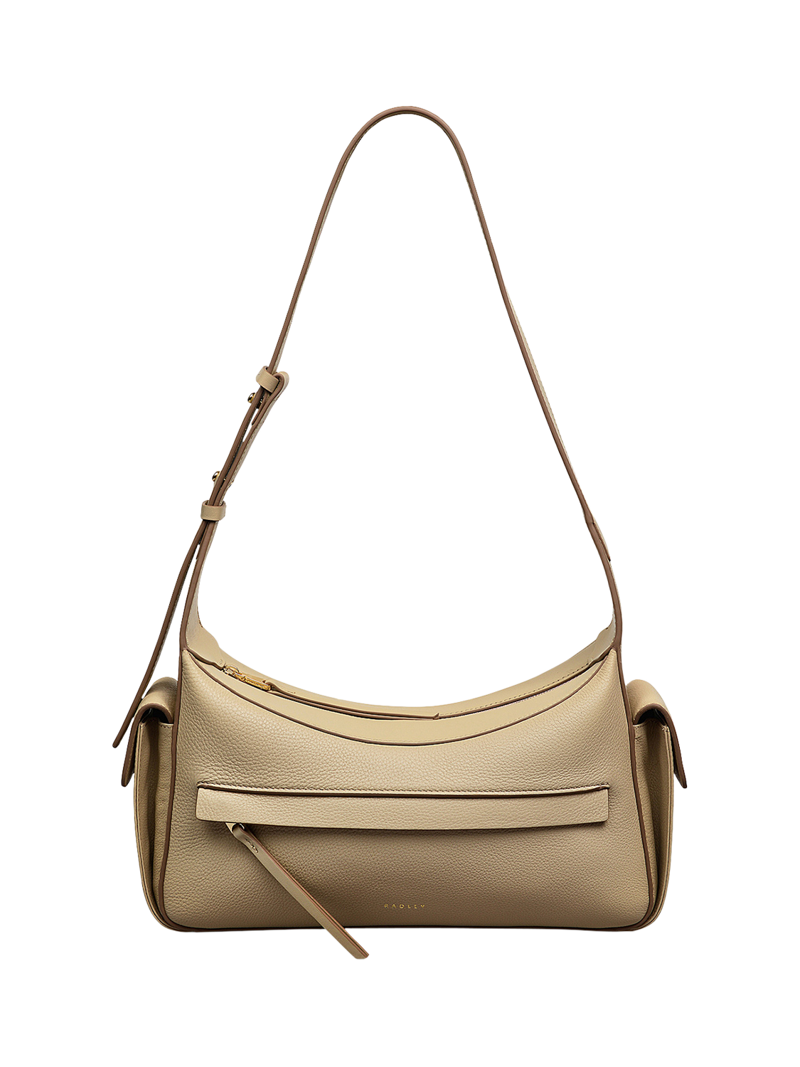 Product image 1 of 5, which shows Radley The Fitzrovia Leather Shoulder Bag, Stone