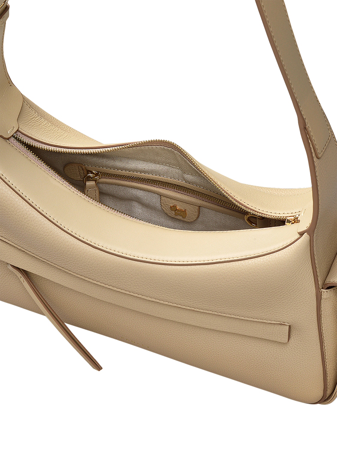 Product image 3 of 5, which shows Radley The Fitzrovia Leather Shoulder Bag, Stone