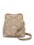 Radley Dukes Place Leather Broderie Crossbody Bag, Stone