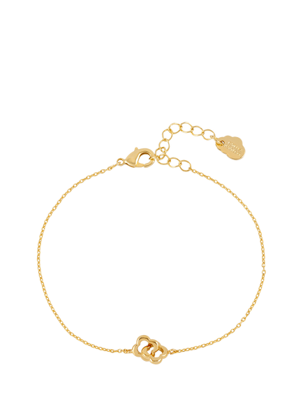 Estella Bartlett Double Link Flower Bracelet, Gold, Gold