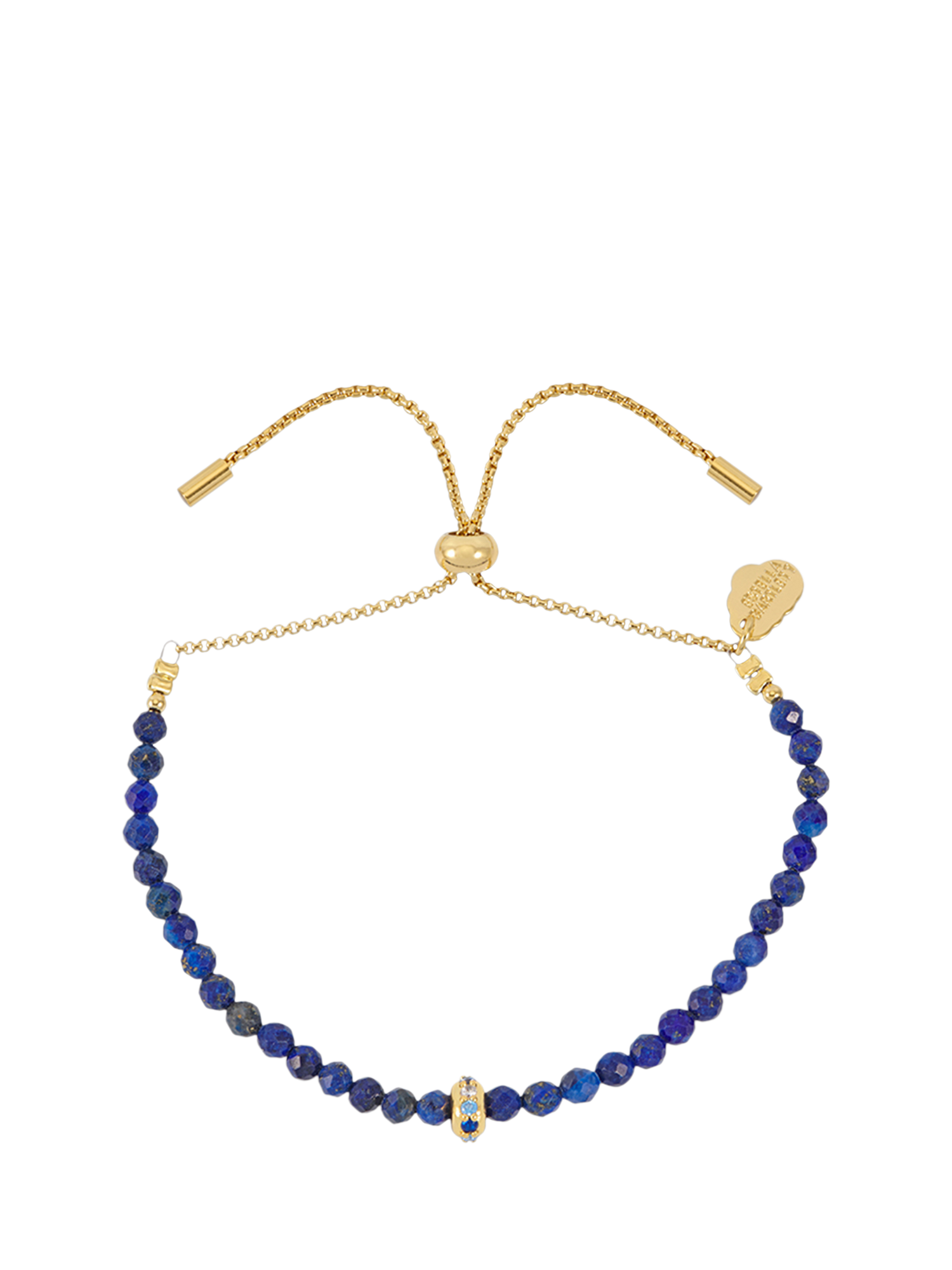 Product image 1 of 2, which shows Estella Bartlett Amelia Beaded Toggle Bracelet, Gold/ Lapis Lazuli
