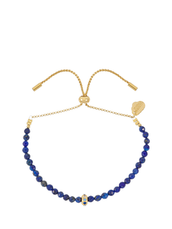 Estella Bartlett Amelia Beaded Toggle Bracelet, Gold/ Lapis Lazuli
