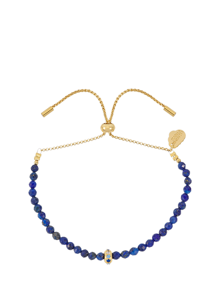 Estella Bartlett Amelia Beaded Toggle Bracelet, Gold/ Lapis Lazuli