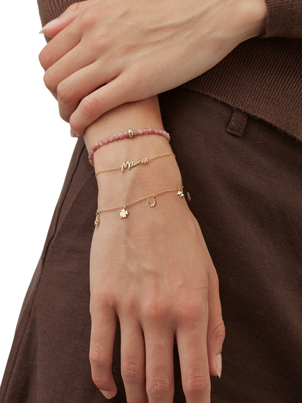 Estella Bartlett Love and Lucky Charm Bracelet, Gold - view 2, Gold
