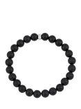 BARTLETT LONDON Onyx Beaded Stretch Bracelet