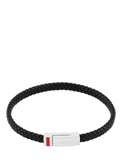 BARTLETT LONDON Leather Wrap Bracelet, Black