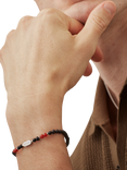 BARTLETT LONDON Onyx Red Agate Stretch Bracelet
