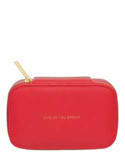 Estella Bartlett Zipped Mini Jewellery Box, Red - view 2, Red