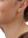 Estella Bartlett Pearl Heart Stud Earrings, Gold