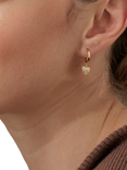 Estella Bartlett Star Puffed Heart Hoop Earrings, Gold