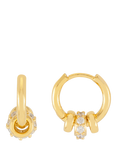 Estella Bartlett Triple Disc Cubic Zirconia Hoop Earrings