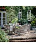 Gallery Direct Menton Woven Mesh 6-Seater Oval Garden Dining Table & Chairs Set, Grey