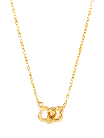 Estella Bartlett Double Linked Flower Necklace, Gold
