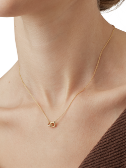 Estella Bartlett Double Linked Flower Necklace - view 2, Gold