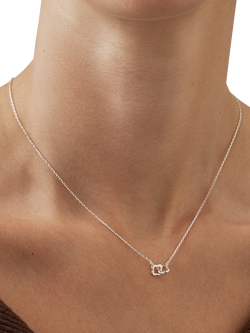 Estella Bartlett Double Linked Flower Necklace - view 2, Silver
