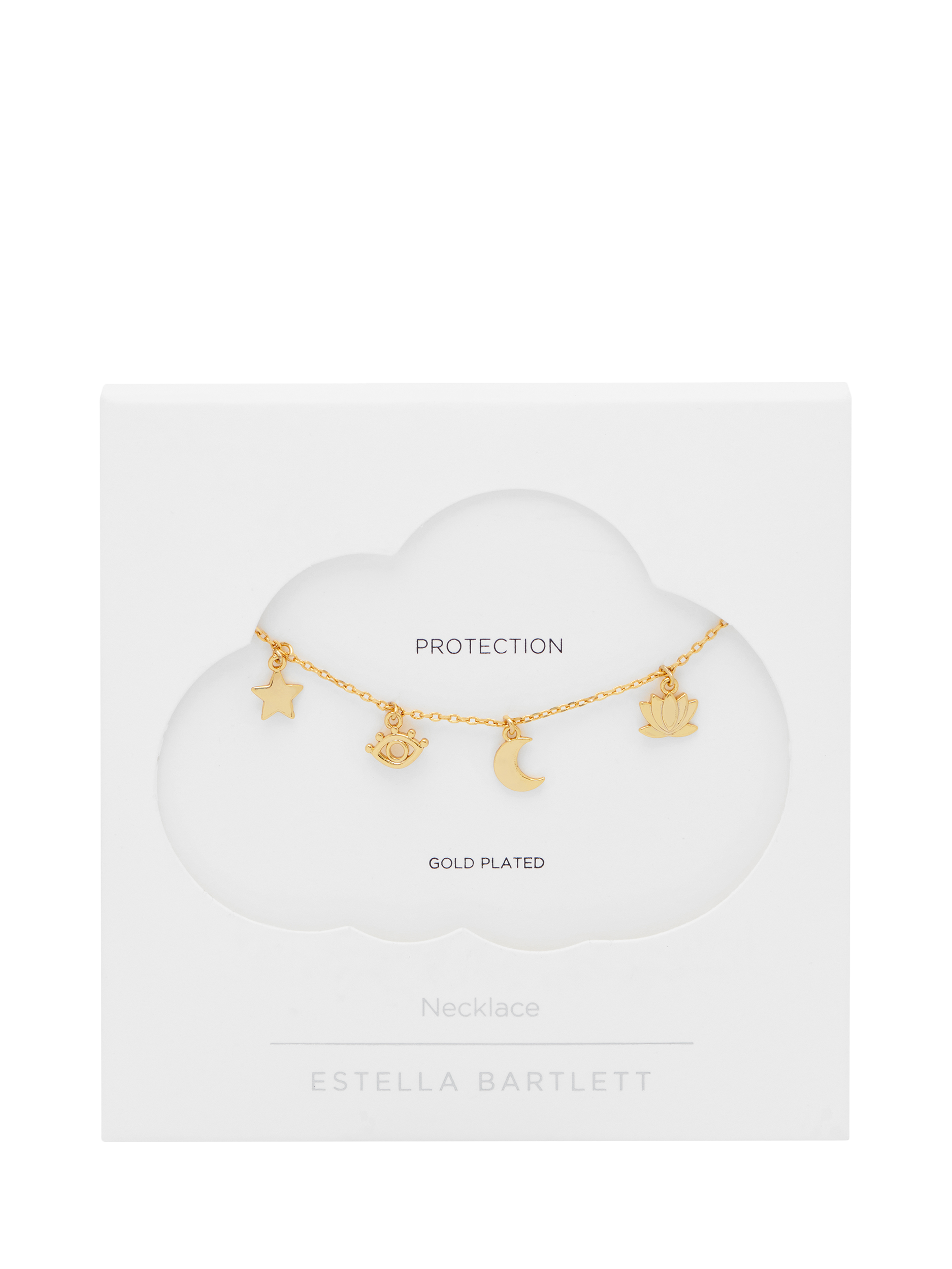 Estella Bartlett Eye Moon Stars Charm Necklace, Gold