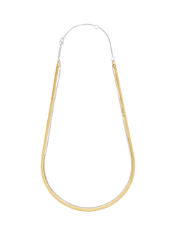 Estella Bartlett Waterproof Herringbone Chain Stacking Necklace, Gold/Silver, Gold/Silver