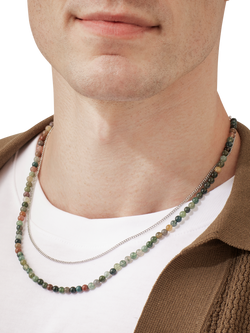 BARTLETT LONDON Bloodstone Multi-Row Necklace - view 2, Green