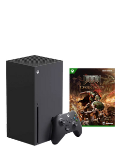 Microsoft Xbox Series X Console, 1TB, with Wireless Controller, Black and Doom: The Dark Ages Bundle, Black