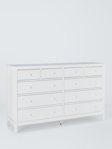 John Lewis John Lewis Wilton 10 Drawer Chest, White, White
