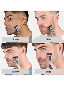 BaByliss Super-X Metal Series X-Blade Beard & Stubble Trimmer, Chrome - view 2, Chrome