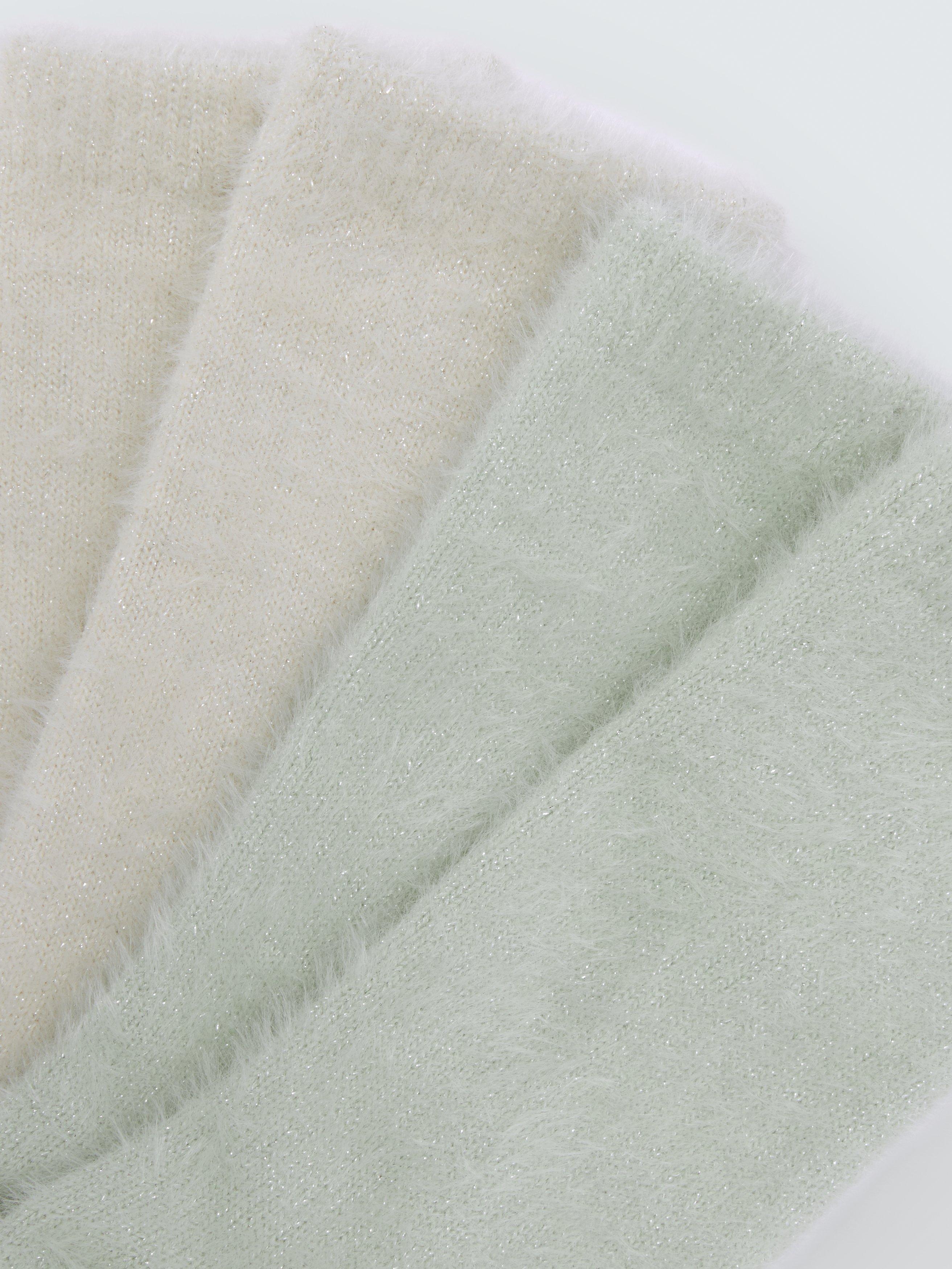 Product image 2 of 2, which shows John Lewis Fluffy Lurex Lounge Socks, Pack of 2, Multi