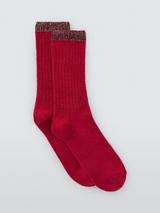 John Lewis Sparkle Tip Wool Blend with Cashmere Crew Socks