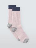 John Lewis Rib Wool Silk Blend Ankle Socks