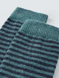 John Lewis Stripe Wool Silk Blend Ankle Socks