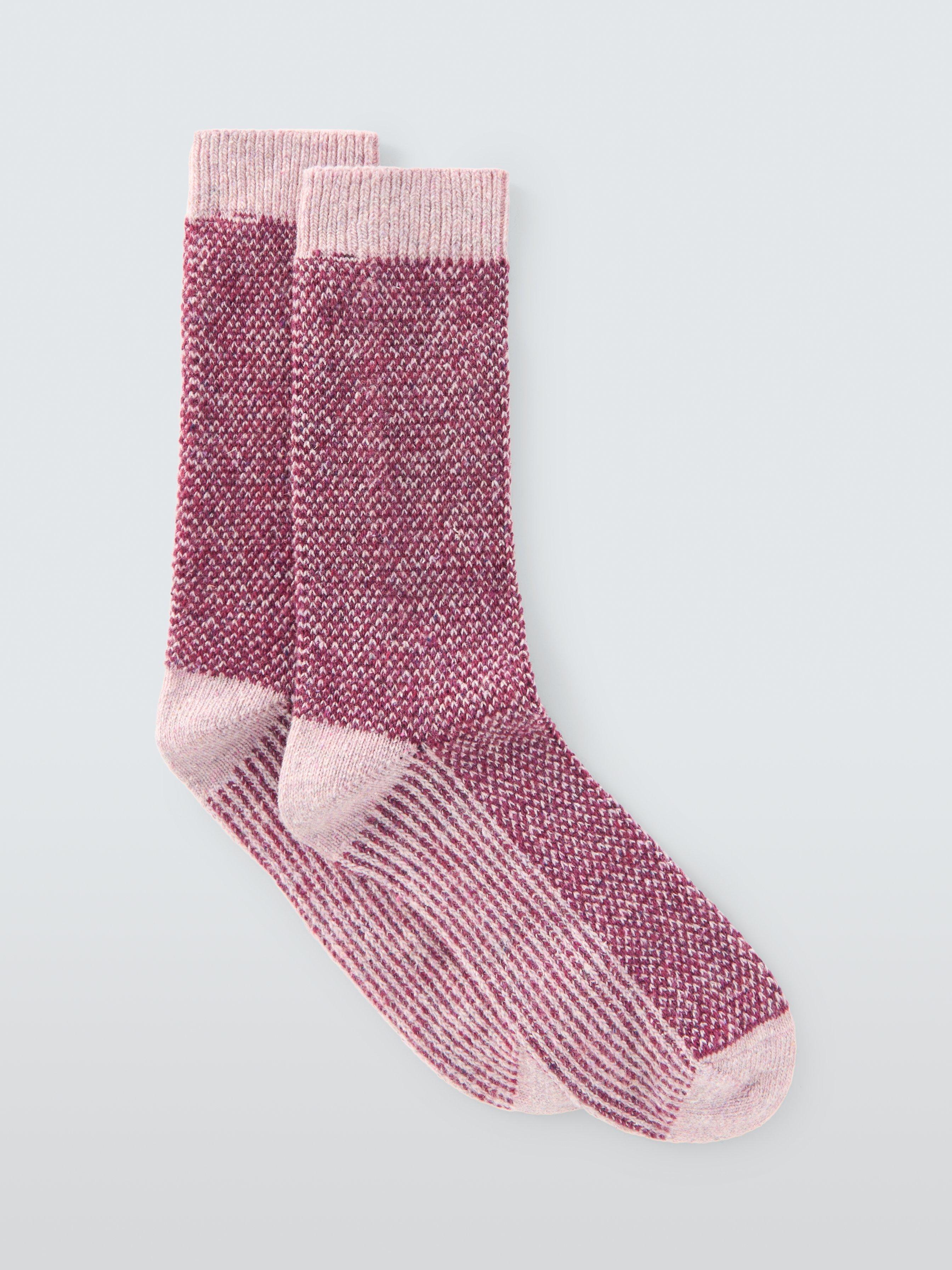 John Lewis Textured Wool Silk Blend Ankle Socks