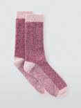 John Lewis Textured Wool Silk Blend Ankle Socks