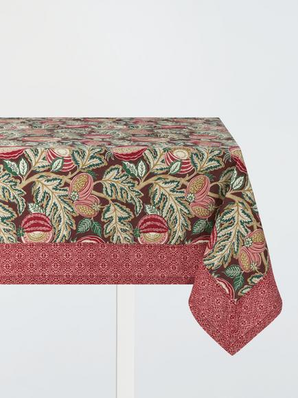 John Lewis x Sanderson Cantaloupe Cotton Linen Blend Tablecloth, 250 x 160cm, Multi, 