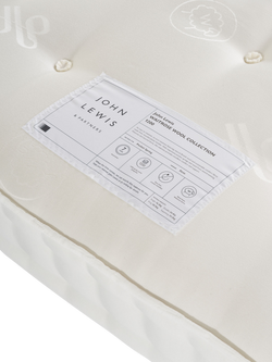 John Lewis Waitrose Wool 1200 Pocket Spring Mattress, Firm Tension, King Size - view 2, White