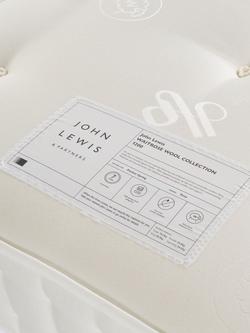John Lewis Waitrose Wool 1200 Pocket Spring Zip Link Mattress, Firm Tension, King Size - view 2, White