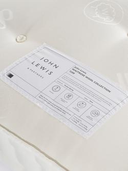 John Lewis Waitrose Wool 1200 Pocket Spring Mattress, Firm Tension, Super King Size - view 2, White