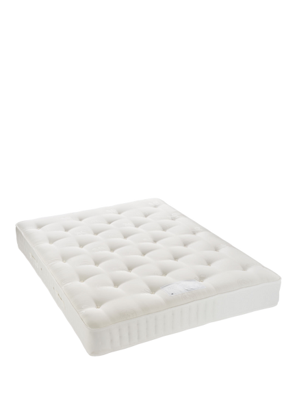 John Lewis Waitrose Wool 1600 Pocket Spring Mattress, Medium Firm Tension, Double, White
