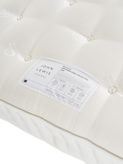 John Lewis Waitrose Wool 1600 Pocket Spring Mattress, Medium Firm Tension, Double - view 2, White