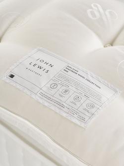 John Lewis Waitrose Wool 1800 Pillowtop Zip Link Pocket Spring Mattress, Medium Tension, Super King Size - view 2, White