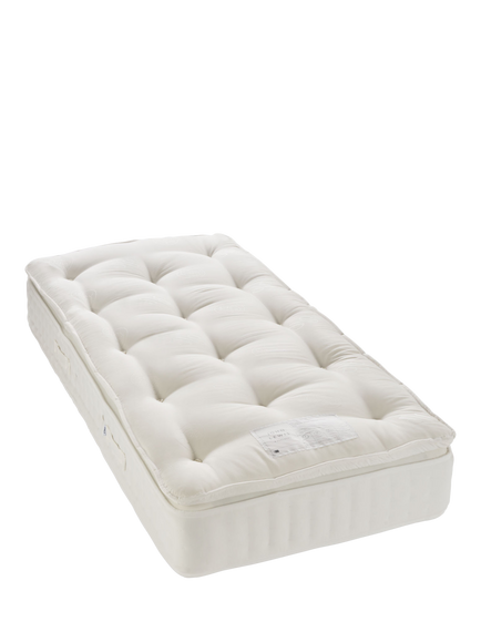John Lewis Waitrose Wool 1800 Pocket Spring Pillowtop Mattress, Medium Tension, Single, White