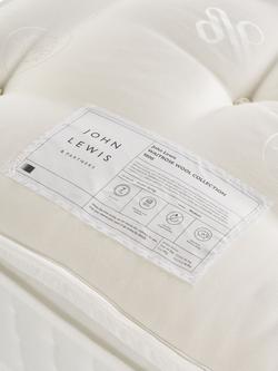 John Lewis Waitrose Wool 1800 Pocket Spring Pillowtop Mattress, Medium Tension, Single - view 2, White