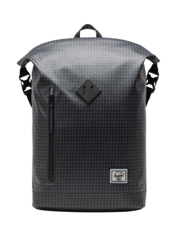 Herschel Supply Co. Weather Resistant Roll Top Backpack 23L, Grid-Black, 