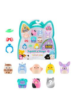 Squishmallows Squish-a-longs Mini Squish, Style 1/Wave 4, Pack of 8, Multi