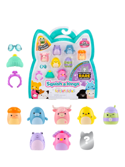 Squishmallows Squish-a-longs Mini Squish, Style 2/Wave 4, Pack of 8, Multi
