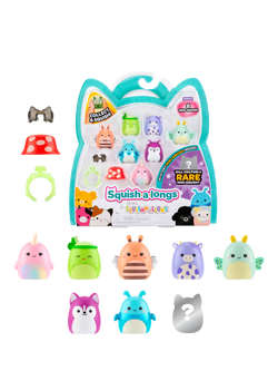 Squishmallows Squish-a-longs Mini Squish, Style 4/Wave 4, Pack of 8, Multi