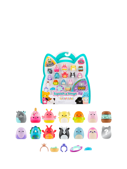 Squishmallows Squish-a-longs Mini Squish, Style 2/Wave 4, Pack of 14, Multi