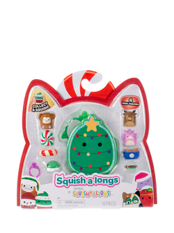 Squishmallows Seasonal Christmas 1 Squish-a-longs Clip-a-longs Mini Squish, Pack of 4, Multi