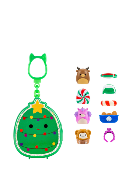 Squishmallows Seasonal Christmas 1 Squish-a-longs Clip-a-longs Mini Squish, Pack of 4 - view 2, Multi