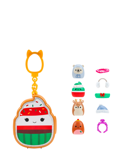 Squishmallows Seasonal Christmas 2 Squish-a-longs Clip-a-longs Mini Squish, Pack of 4 - view 2, Multi